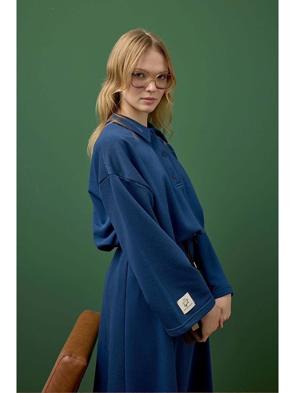 İndigo 3 İplik Yakalı Body & Etek Takım-3