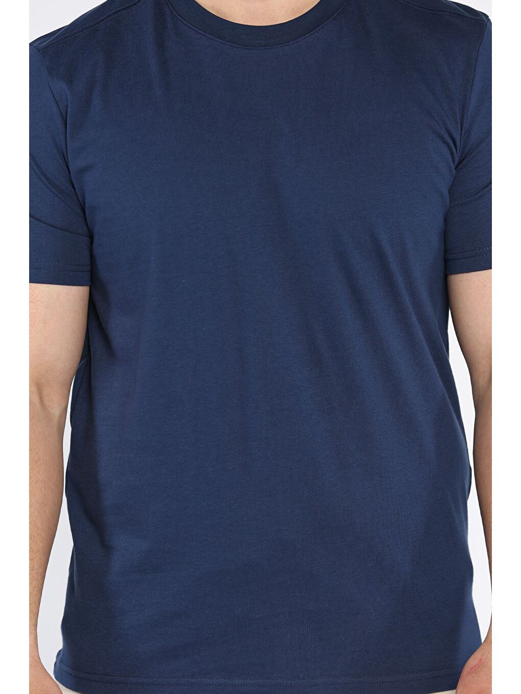 İndigo Erkek Bisiklet Yaka Tişört-3