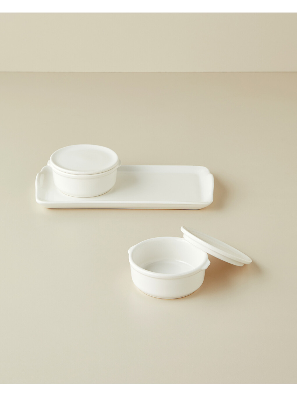 Swan Pearl Seramik 2'li Kahvaltılık 13x26,5 Cm Beyaz-1