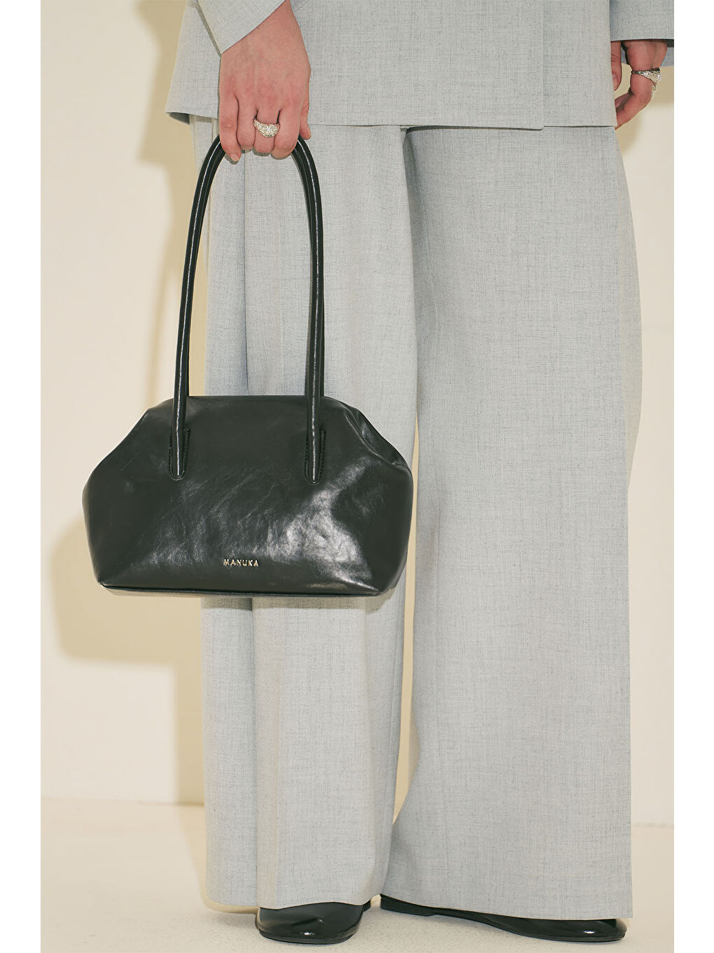 Agnes Orta Boy Çanta Siyah-3