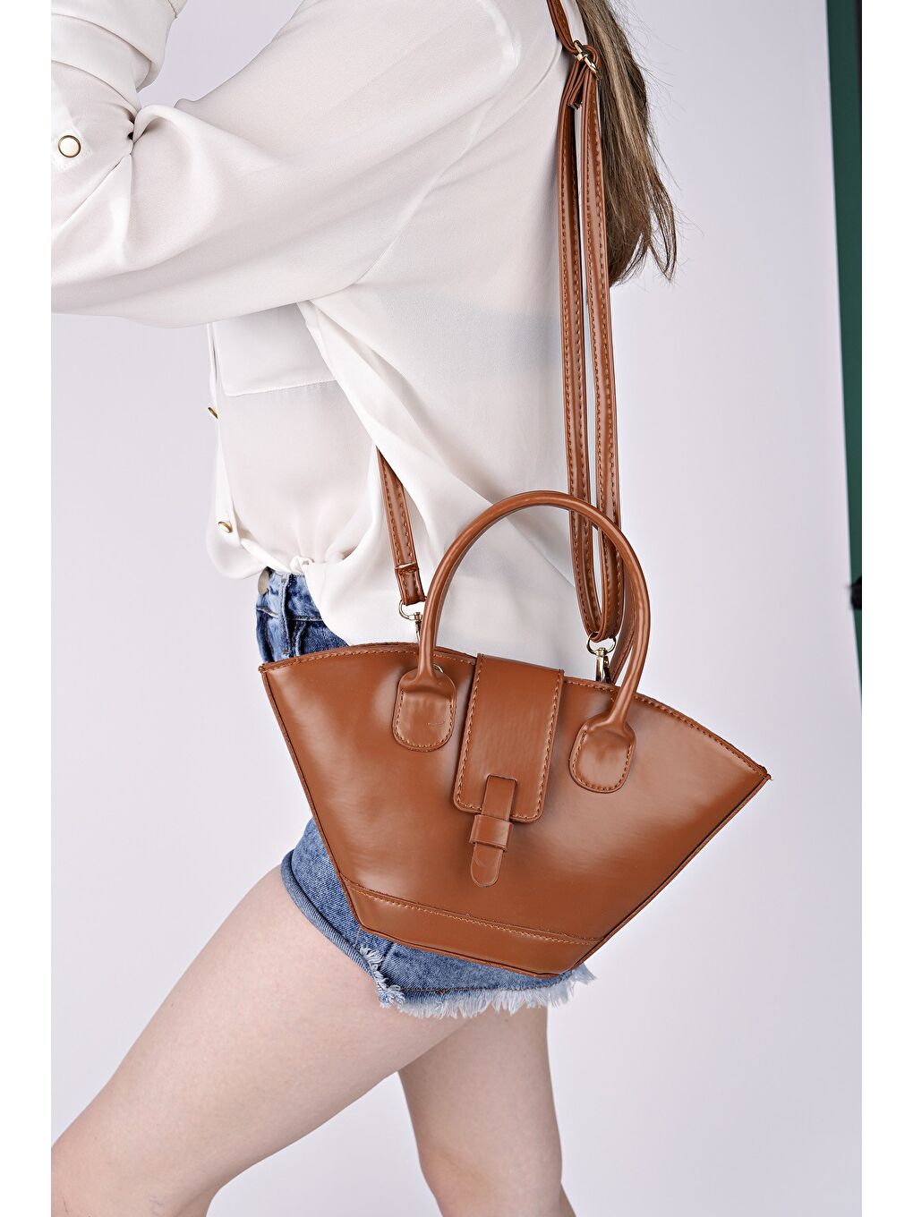 Kahverengi DORENA Kadın El ve Omuz Çantası