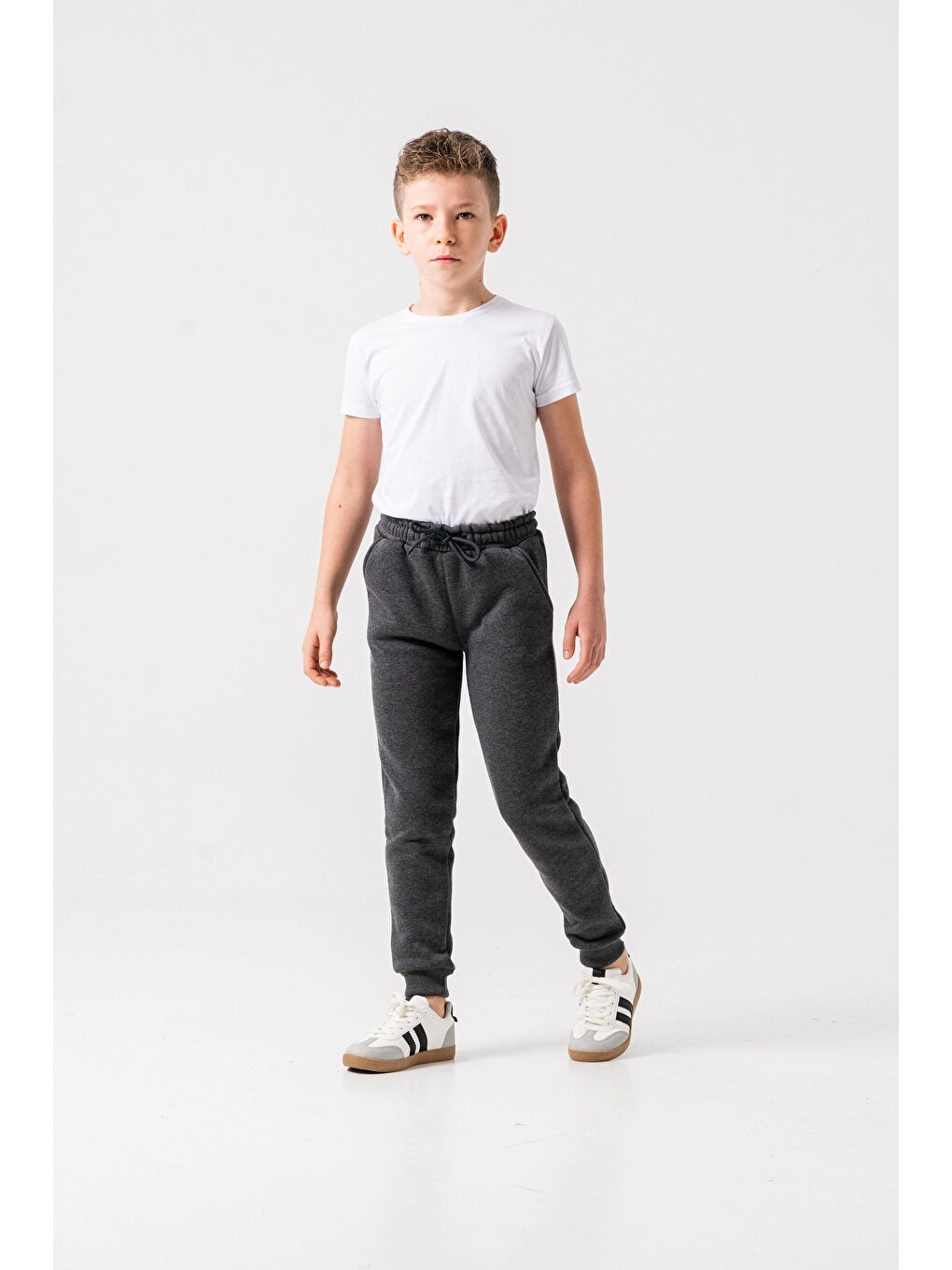 Antrasit 3 İp Basic Erkek Çocuk Eşofman Altı