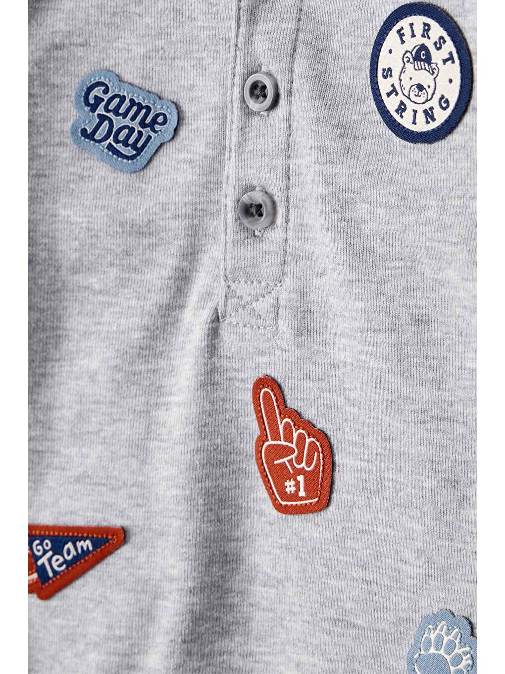 Erkek Bebek Gri Body Pantolon-1