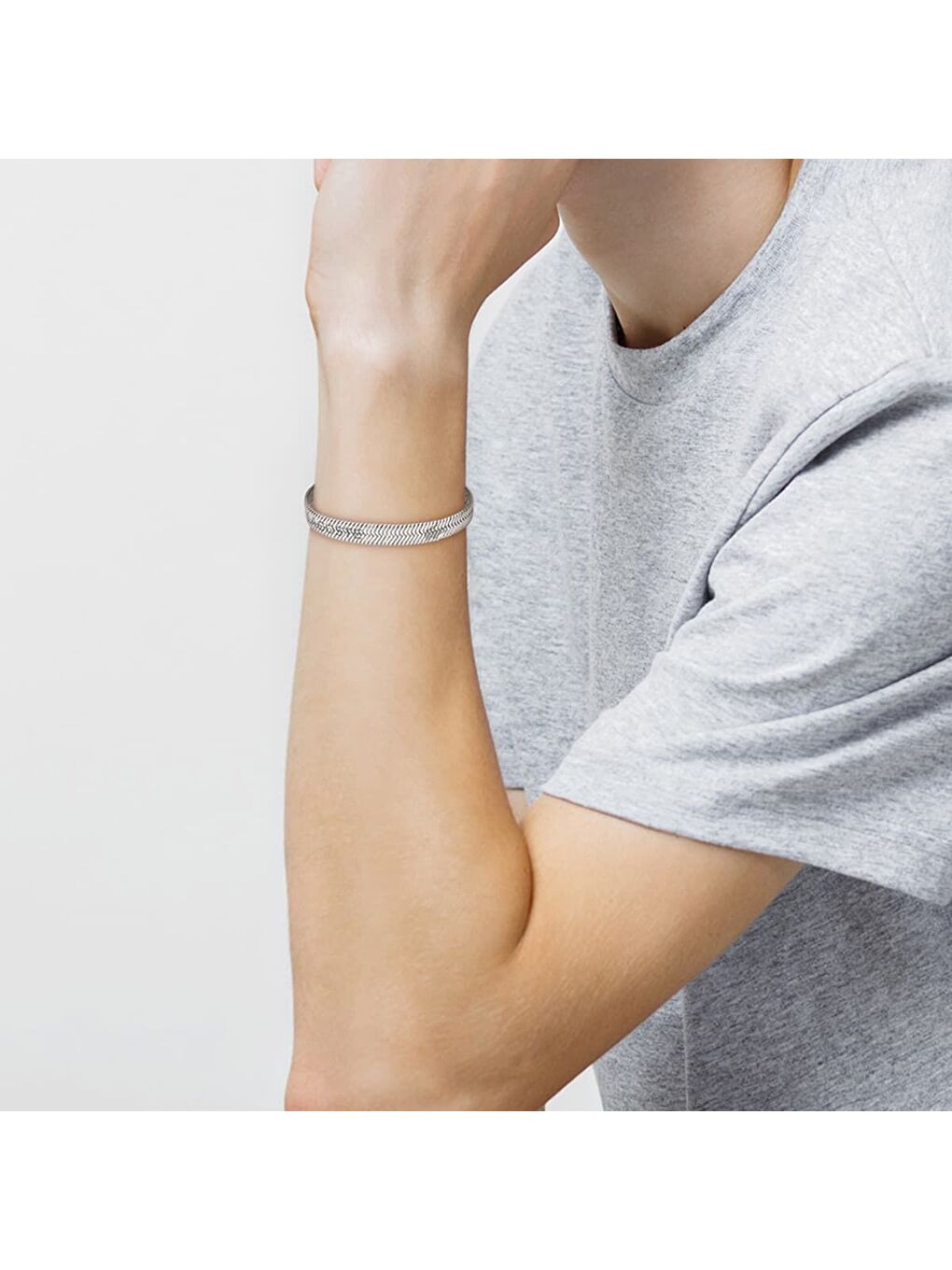 Gri LACJ2040379 Erkek Bileklik-3