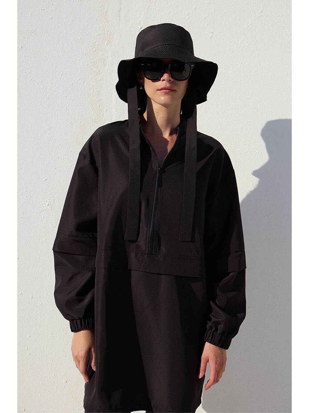 Bağlamalı Bucket Şapka Siyah