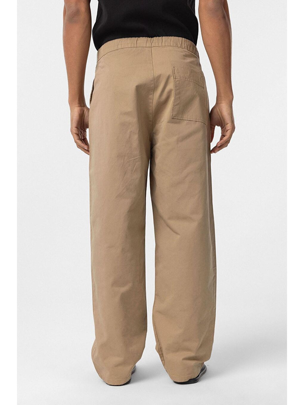 Kahverengi Baggy Fit Gabardin Pantolon Taba-5