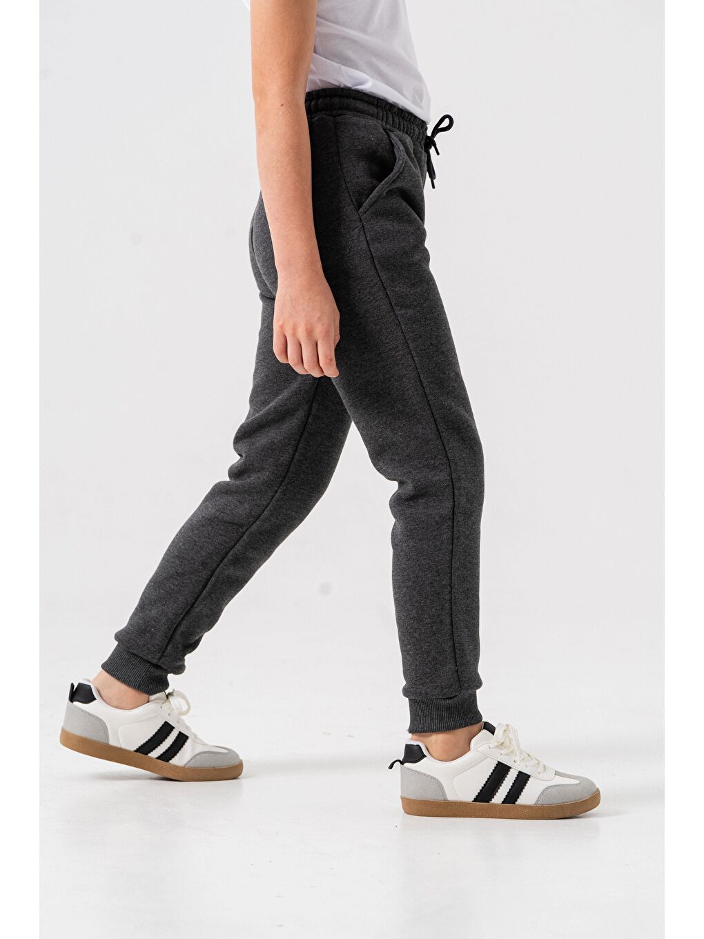 Antrasit 3 İp Basic Erkek Çocuk Eşofman Altı-2