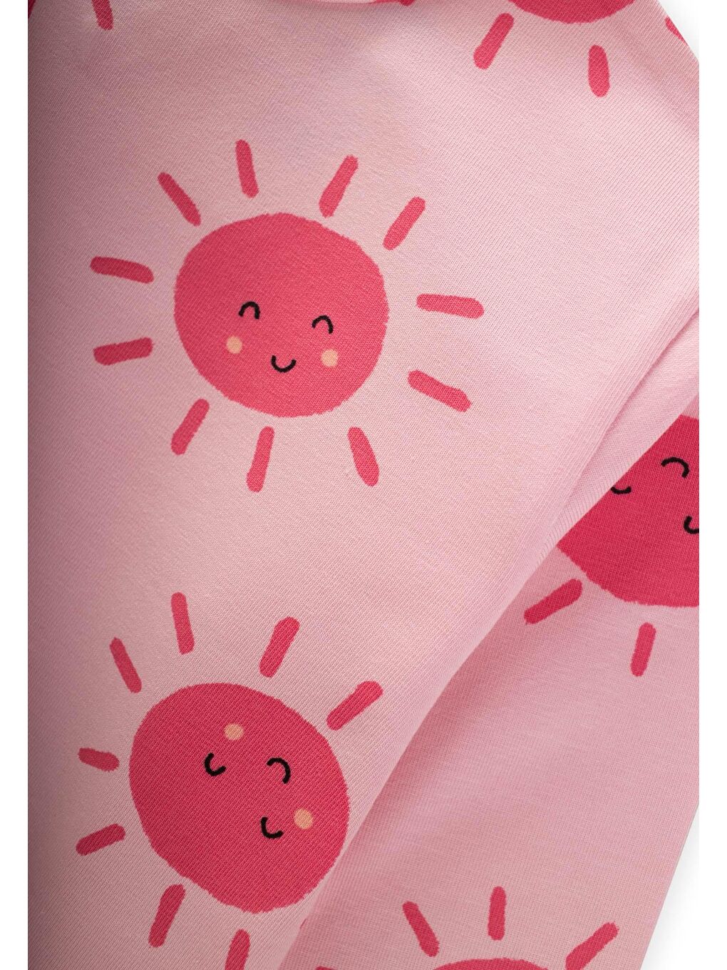 Pembe Desenli Pijama Takım 2-10 Yaş Güneş Desen-2