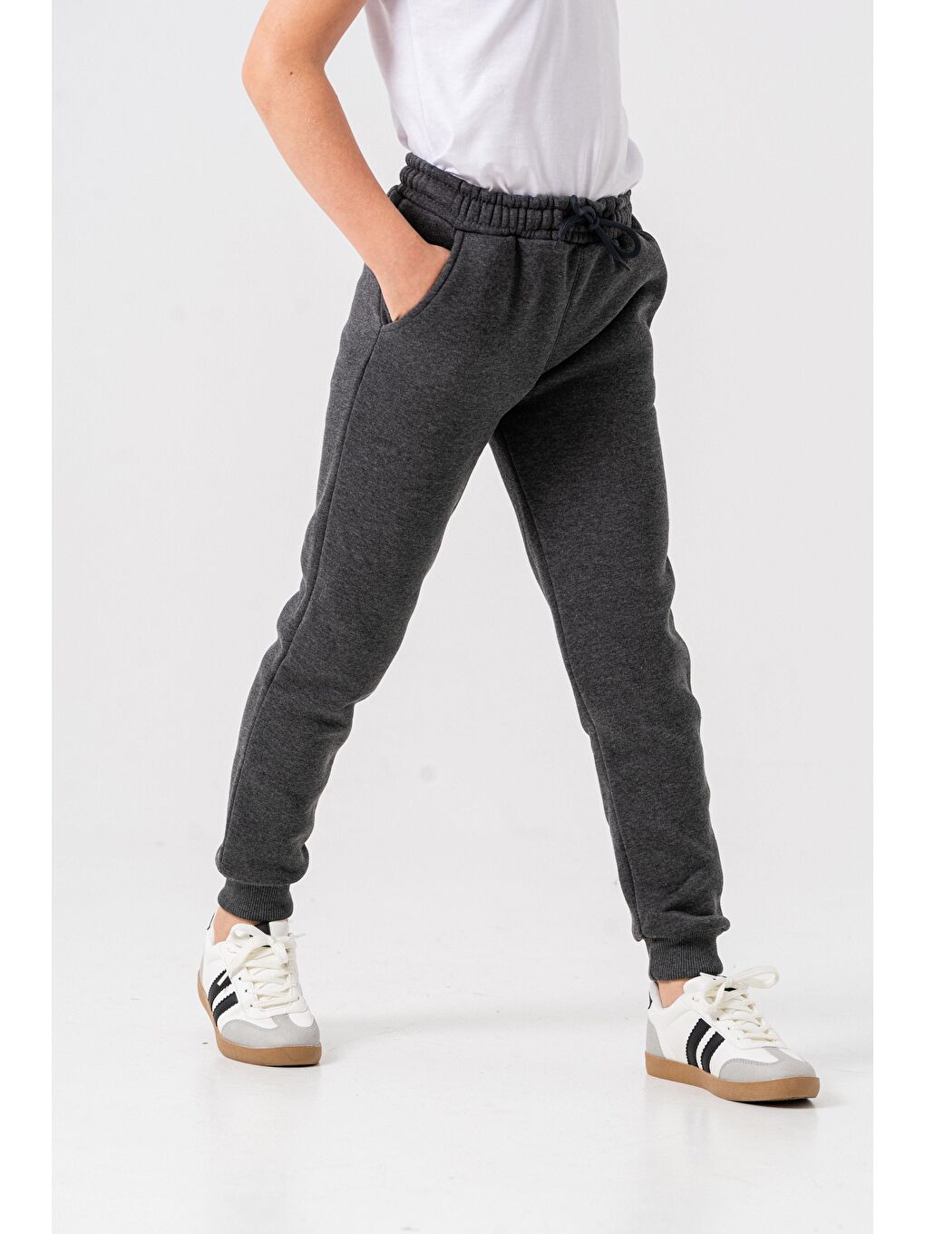 Antrasit 3 İp Basic Erkek Çocuk Eşofman Altı-3