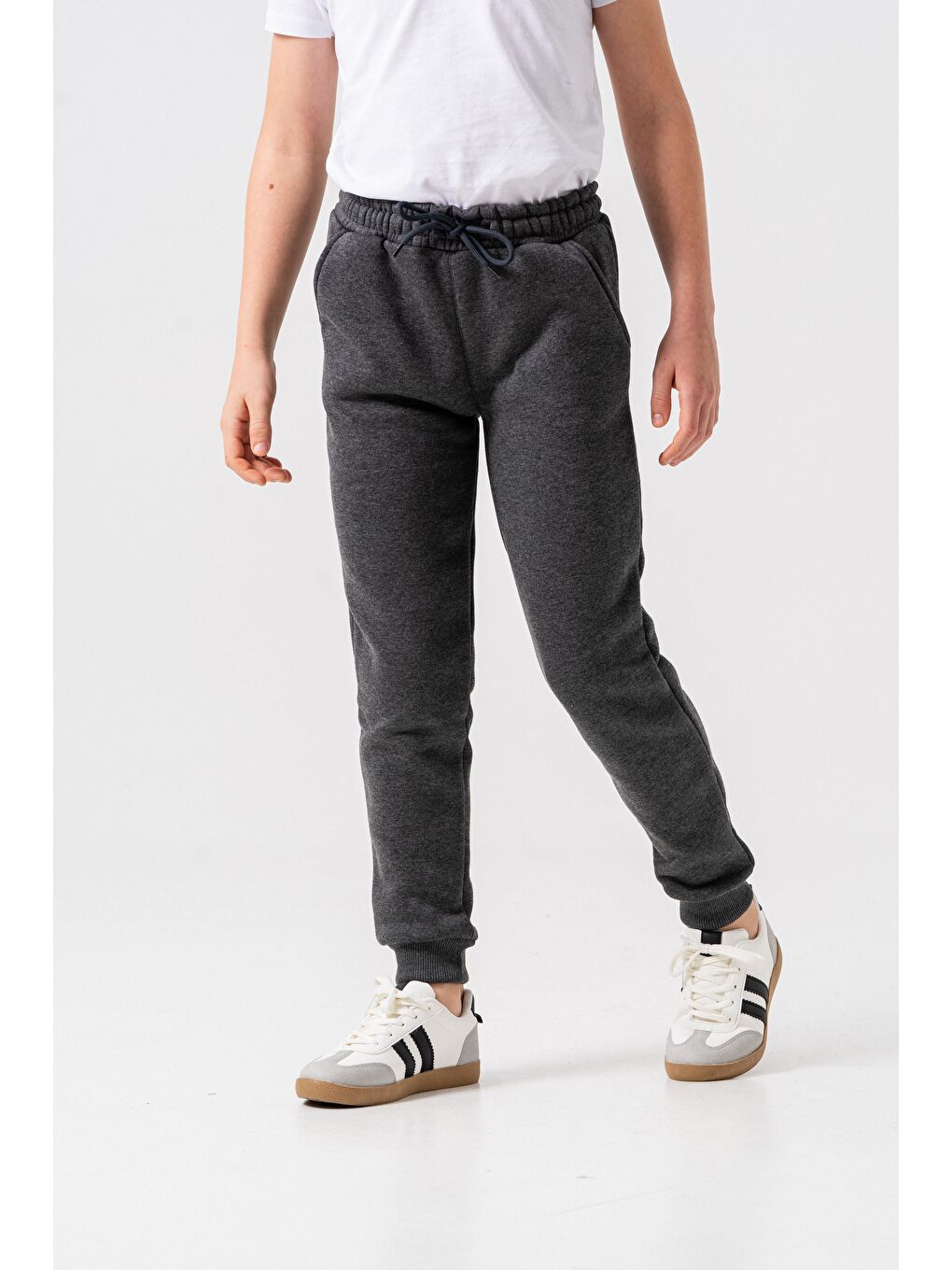 Antrasit 3 İp Basic Erkek Çocuk Eşofman Altı-4