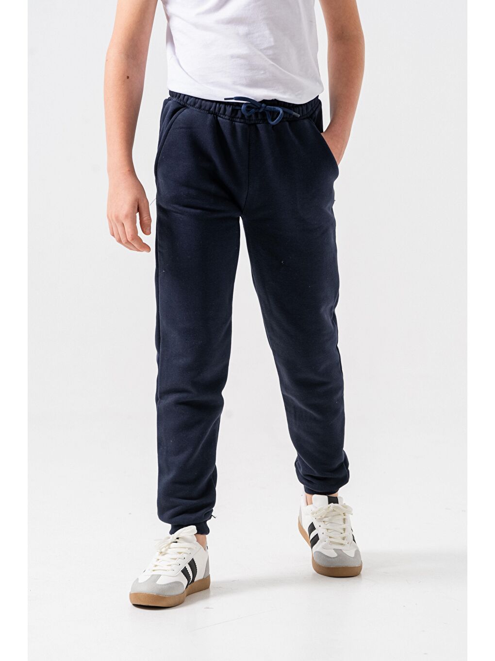 Lacivert 3 İp Basic Erkek Çocuk Eşofman Altı-1