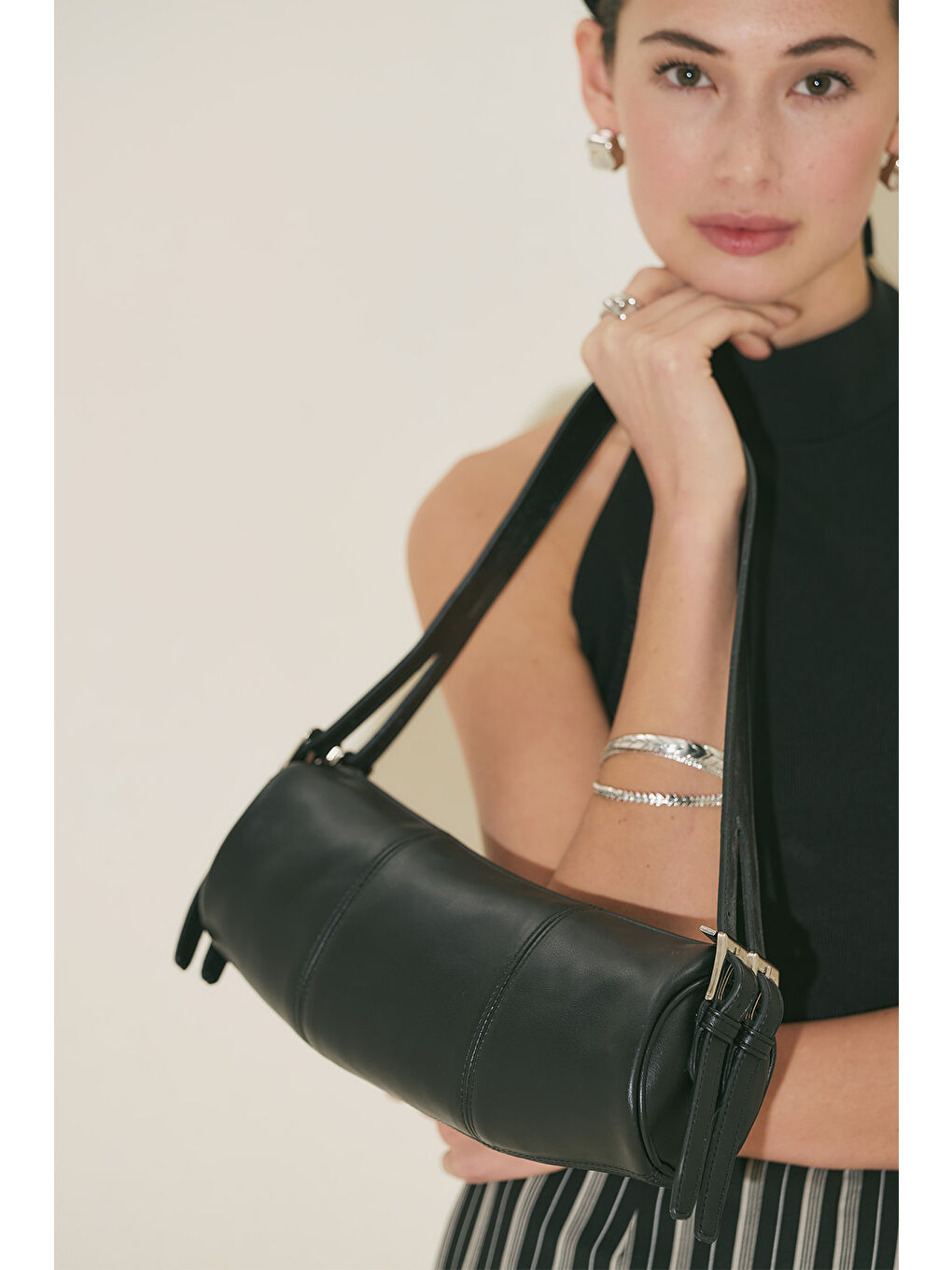 Morgan Oval Çanta Siyah-6