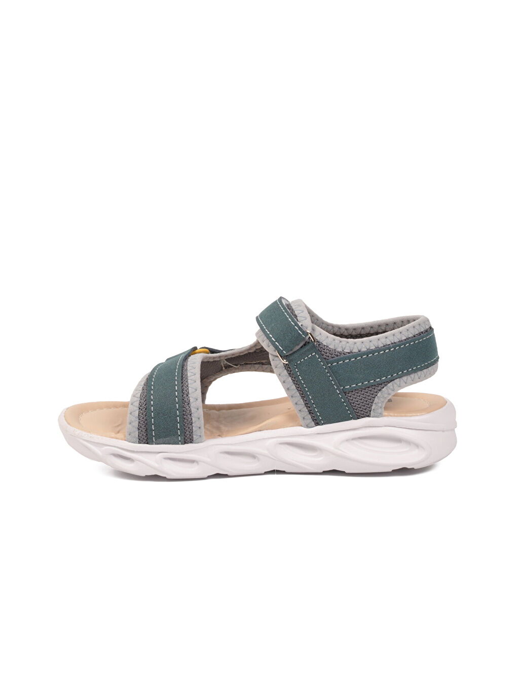 Petrol Mavisi Cırtlı Işıklı Hafif Unisex Çocuk Sandalet Sage F-3