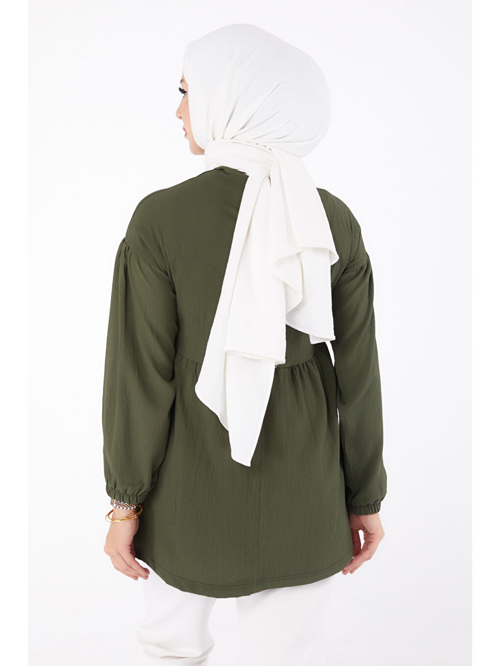 Taşlı Tunik Haki - 13294-4