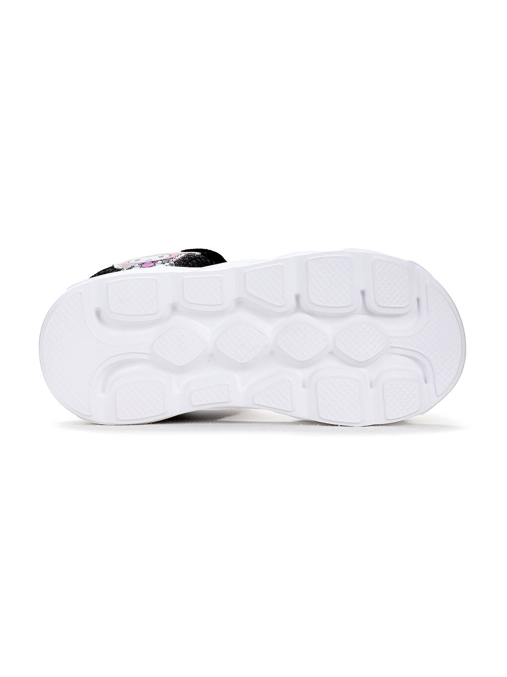 Siyah Kuruza Günlük Işıklı Cırtlı Kız Çocuk Sandalet Ayakkabı-4