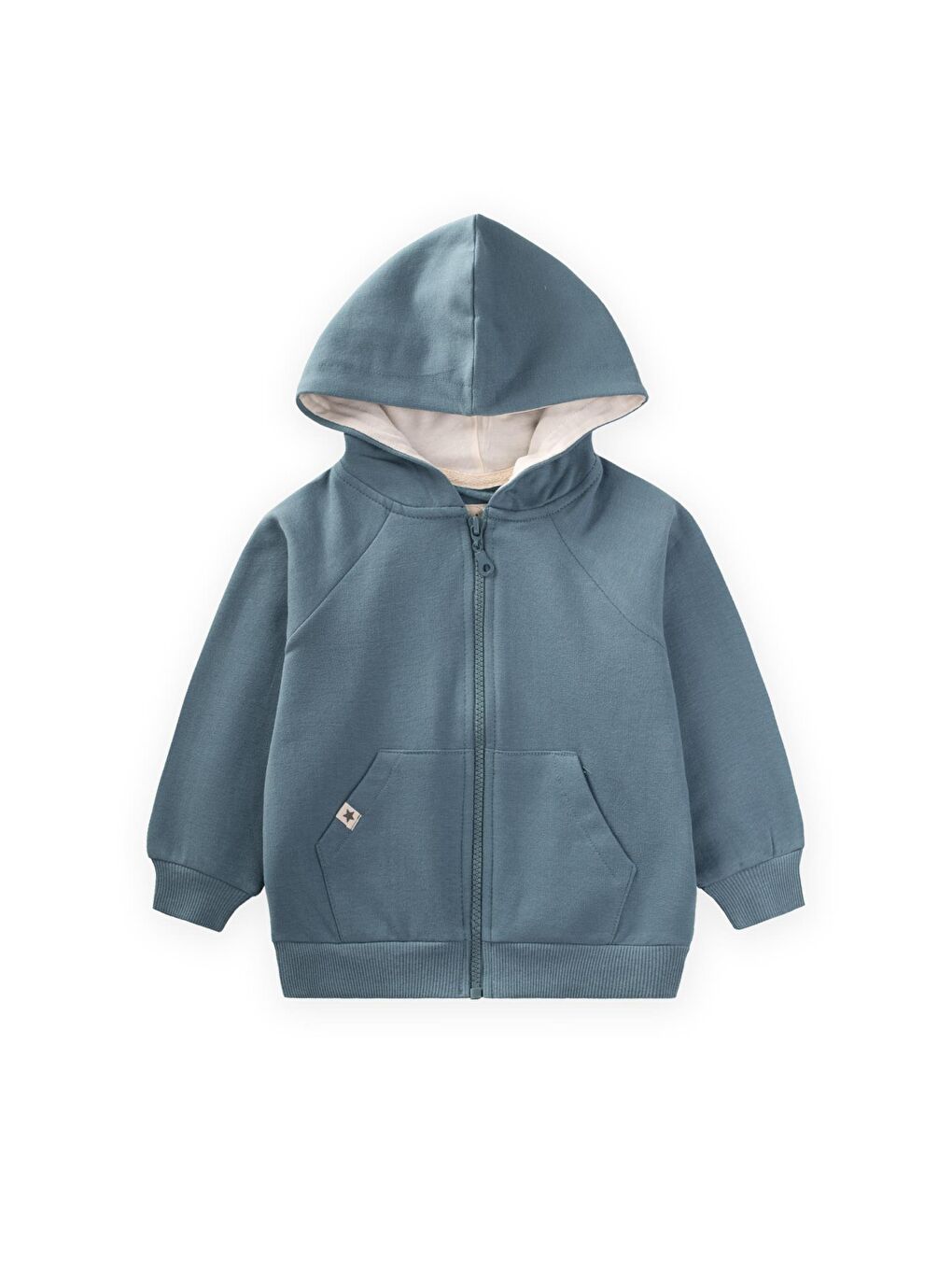 Kapüşonlu Fermuarlı Hırka 1-14 Yaş Mint Yeşili