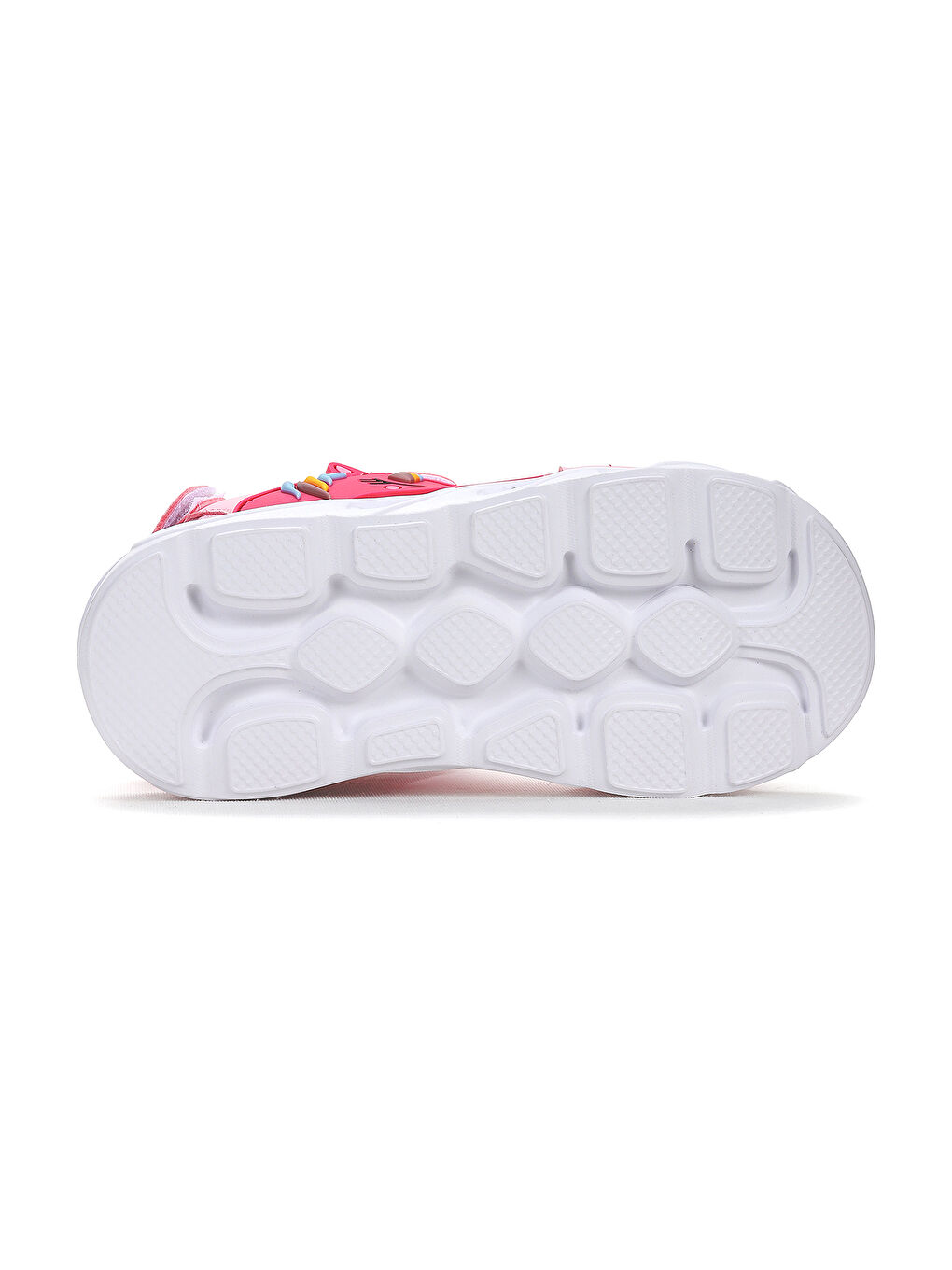 Pembe Günlük Işıklı Cırtlı Kız Çocuk Sandalet Ayakkabı-4