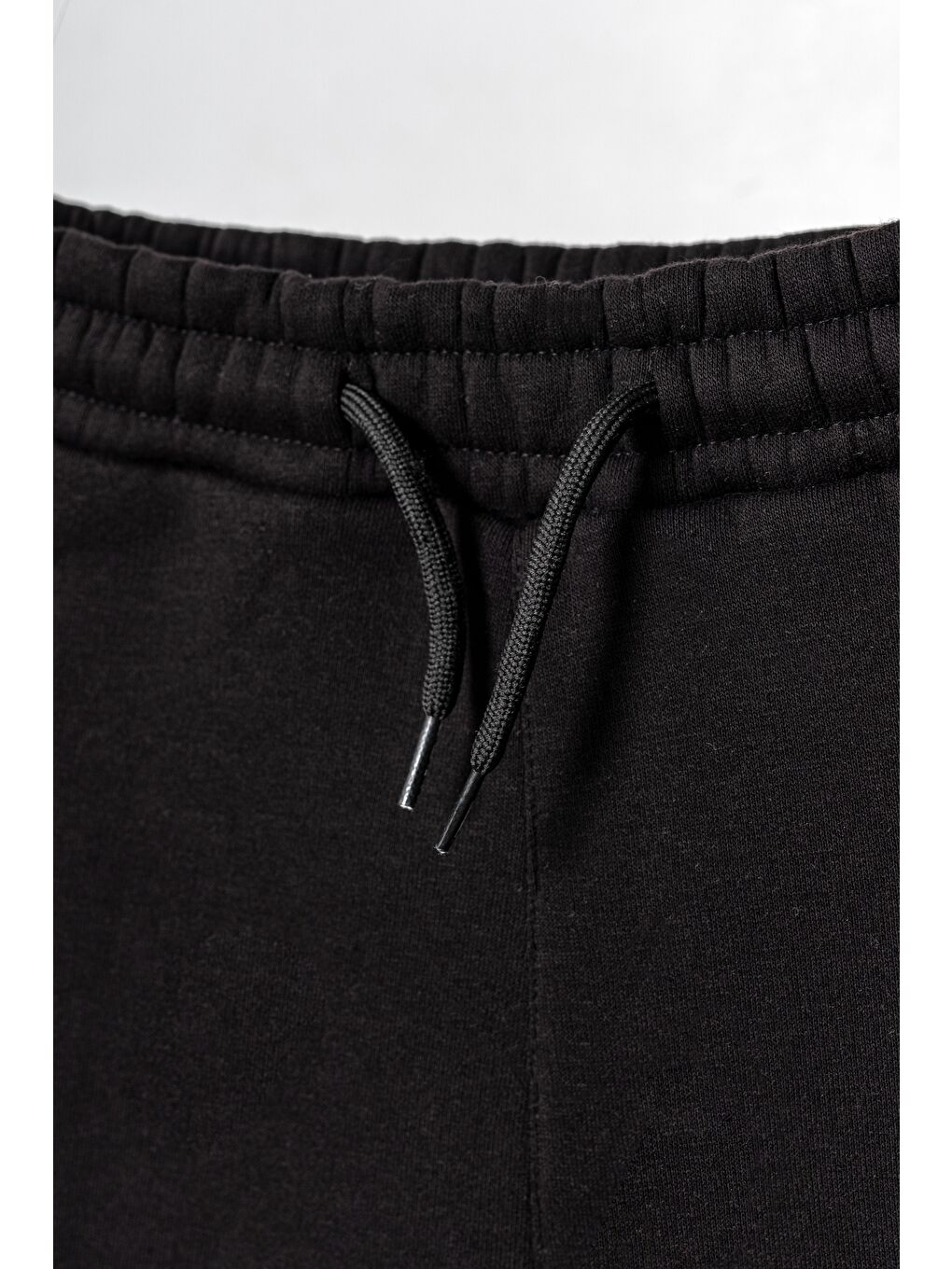 Siyah 3 İp  Fermuarlı Basic   Erkek  Çocuk Eşofman Altı-2