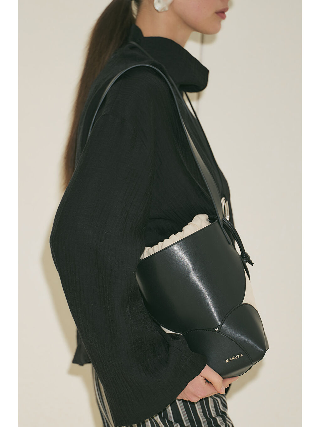 Lıona Kanvas Keseli Çanta Siyah-6