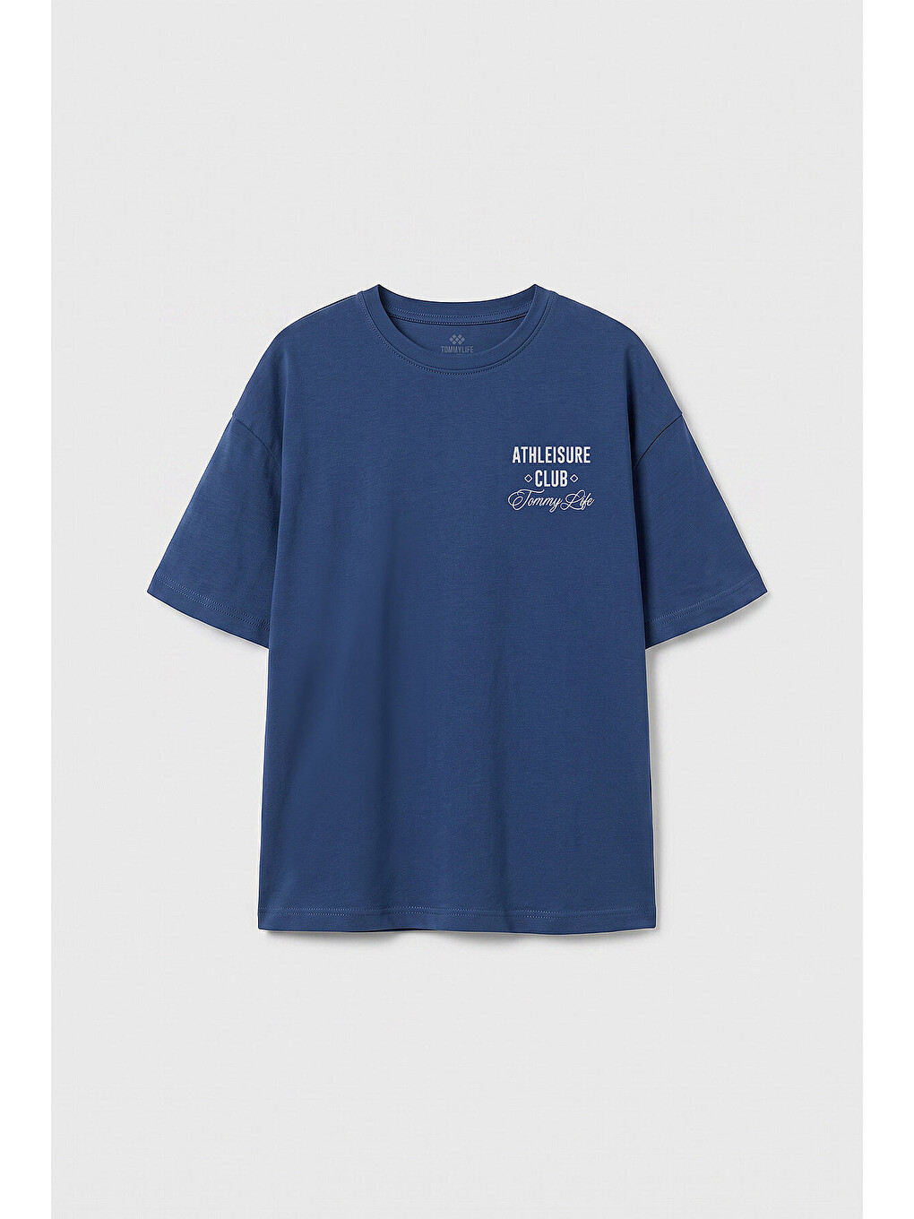 Lacivert Parlament Oversize Kısa Kollu Baskılı Kız Çocuk T-shirt - 75175