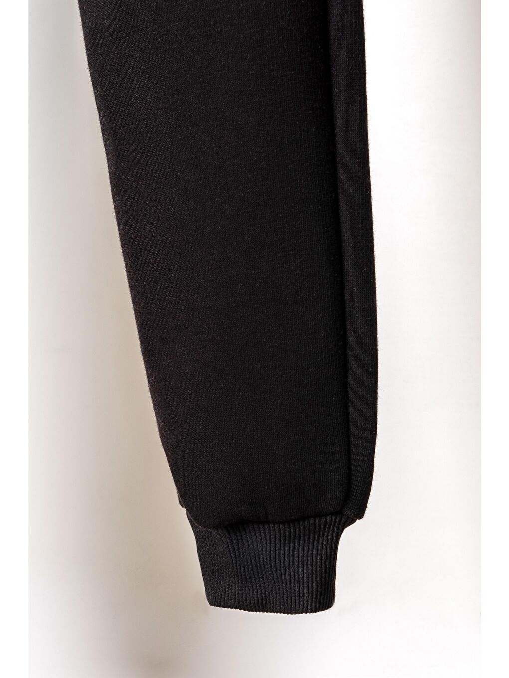 Siyah 3 İp  Fermuarlı Basic   Erkek  Çocuk Eşofman Altı-3