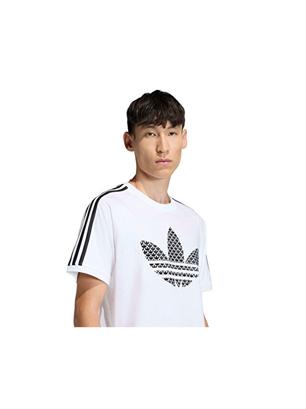 Monogram 3s T Erkek Günlük Tişört Kd1360 Beyaz-2