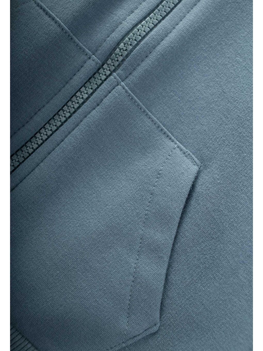 Kapüşonlu Fermuarlı Hırka 1-14 Yaş Mint Yeşili-2