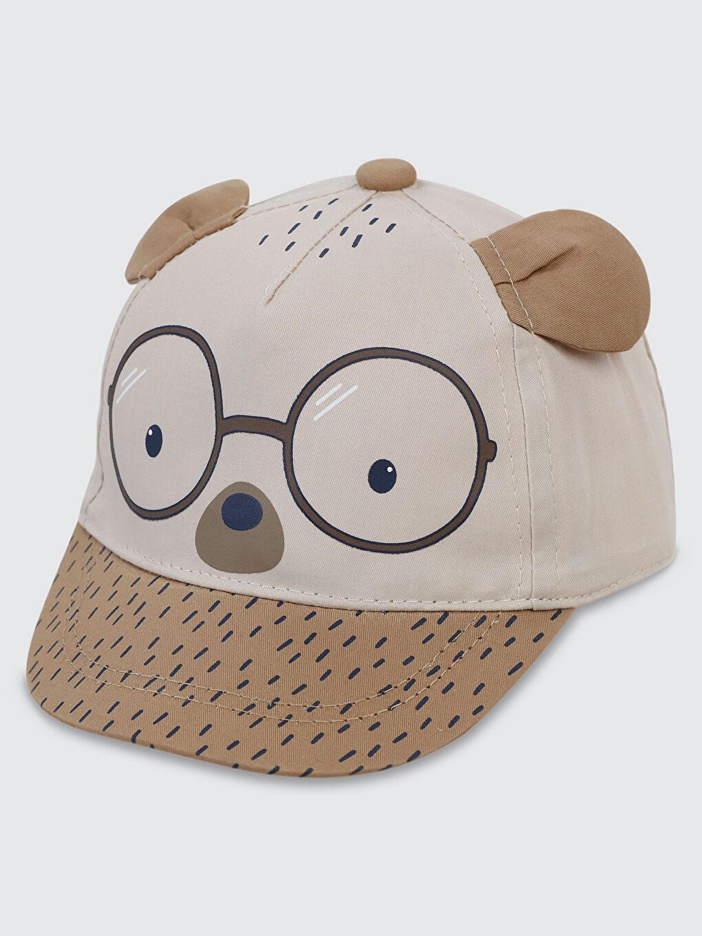 Erkek Bebek Kep Şapka 0-18 Ay Açık Bej-1