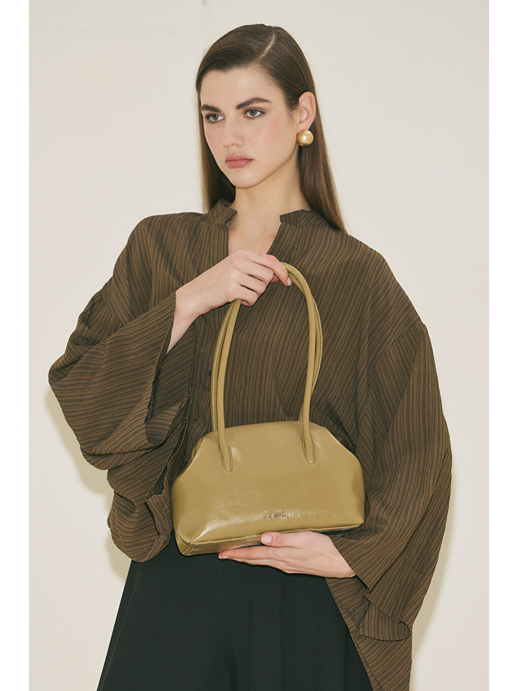 Agnes Orta Boy Çanta Yeşil-6