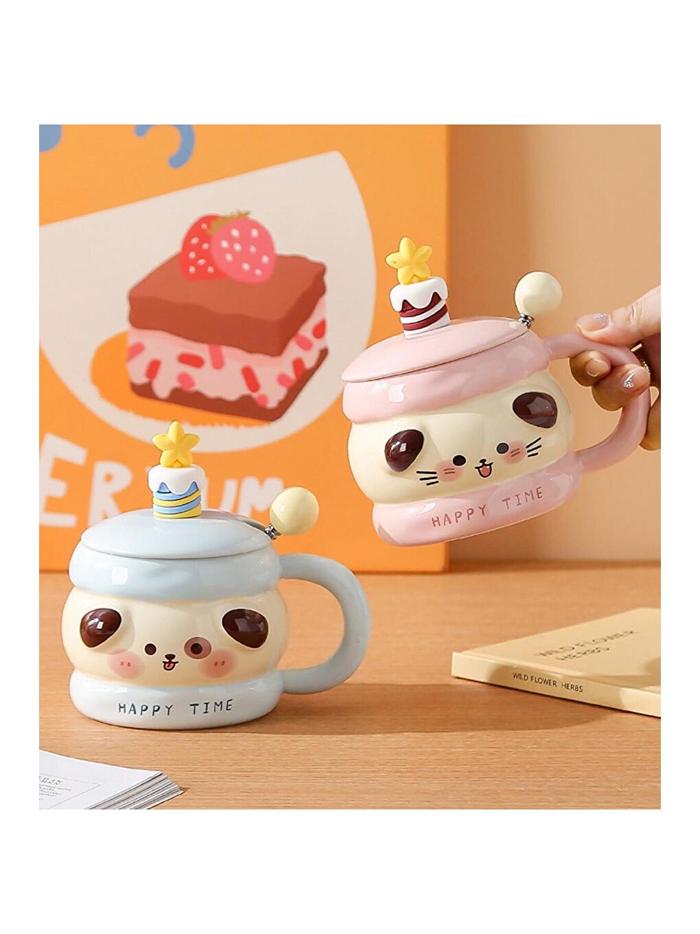 Karışık Yıldız Dostlar Temalı Seramik Kupa-2