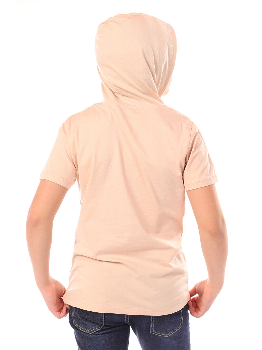 Bej Erkek Çocuk Baskılı Tişört-2