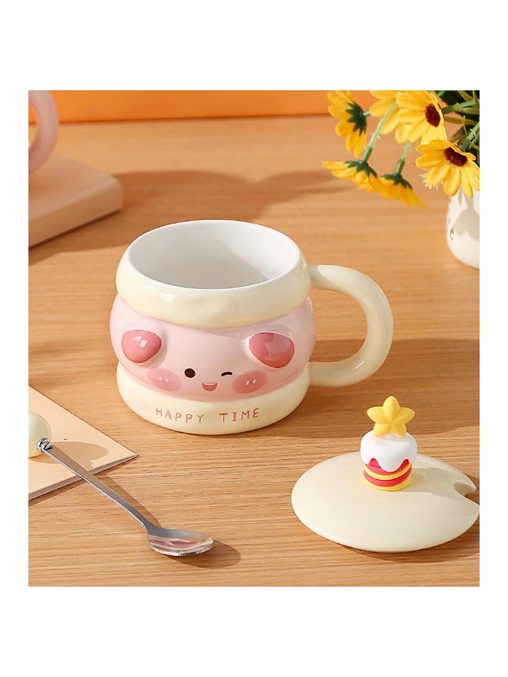 Karışık Yıldız Dostlar Temalı Seramik Kupa-3