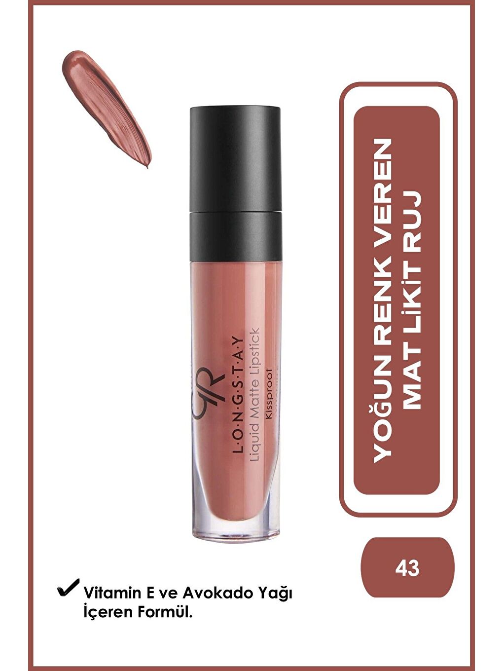 Longstay Liquid Matte Lipstick No:43 - Likit Mat Ruj