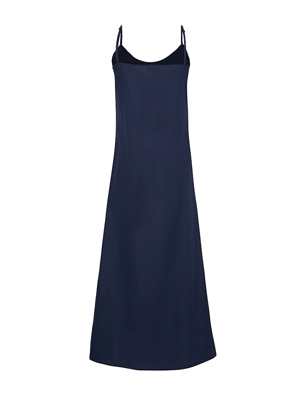 Lacivert Pamuk Jüpon Elbise-1