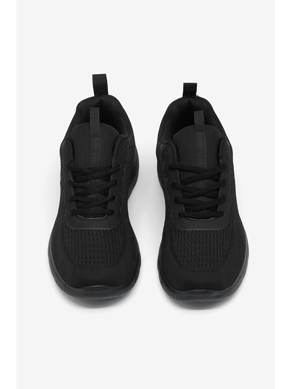 Erkek Siyah Rahat Kalıp Nefes Alabilen Bağcıklı Spor Ayakkabı