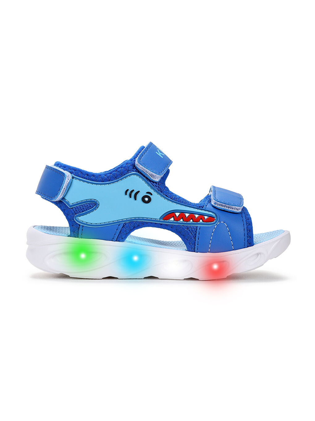 Mavi Soren Günlük Işıklı Cırtlı Erkek Çocuk Sandalet Ayakkabı-2