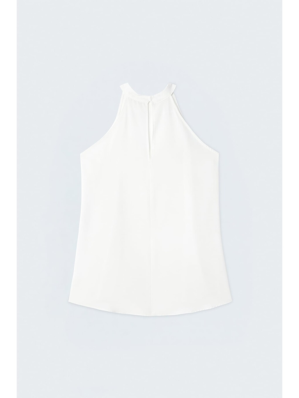 Halter Yaka Bluz - Ekru-5