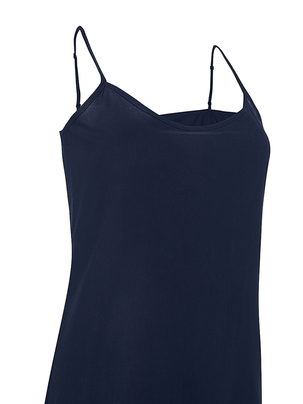 Lacivert Pamuk Jüpon Elbise-2