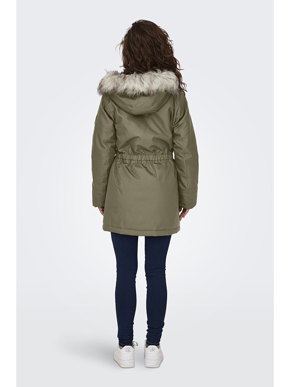Only Haki Onliris Regular Fit Çıkarılabilir Kapüşonlu Kadın Parka 15304625 - 4
