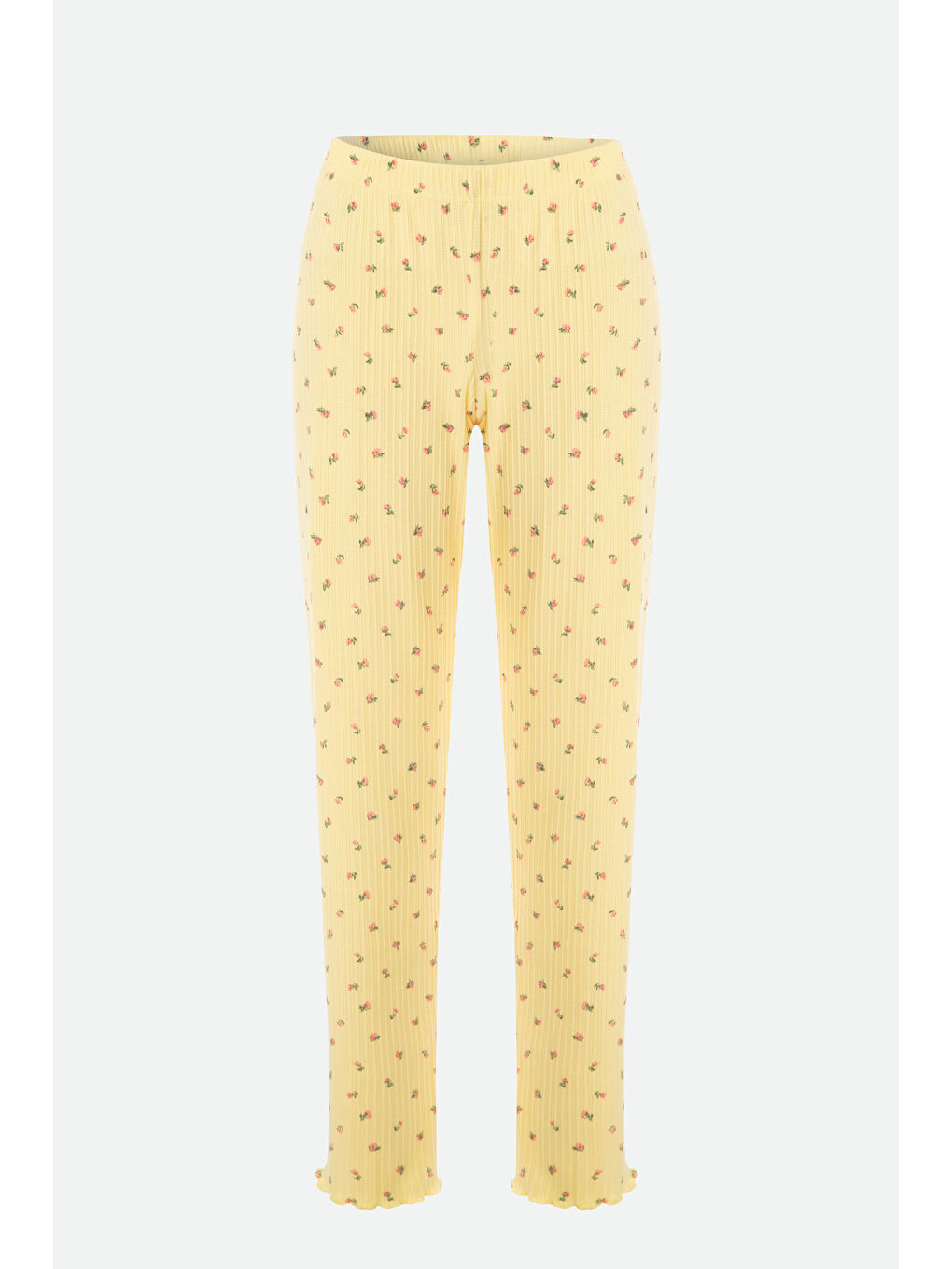 Kahverengi Kadın Kare Dantel Yaka Baby Overloklu Fiyonk Detaylı Pijama Takımı-2