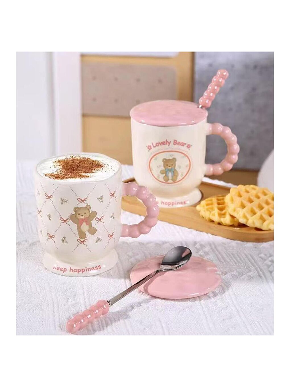 Karışık Aşk Ayıcığı Temalı Seramik Kupa-2