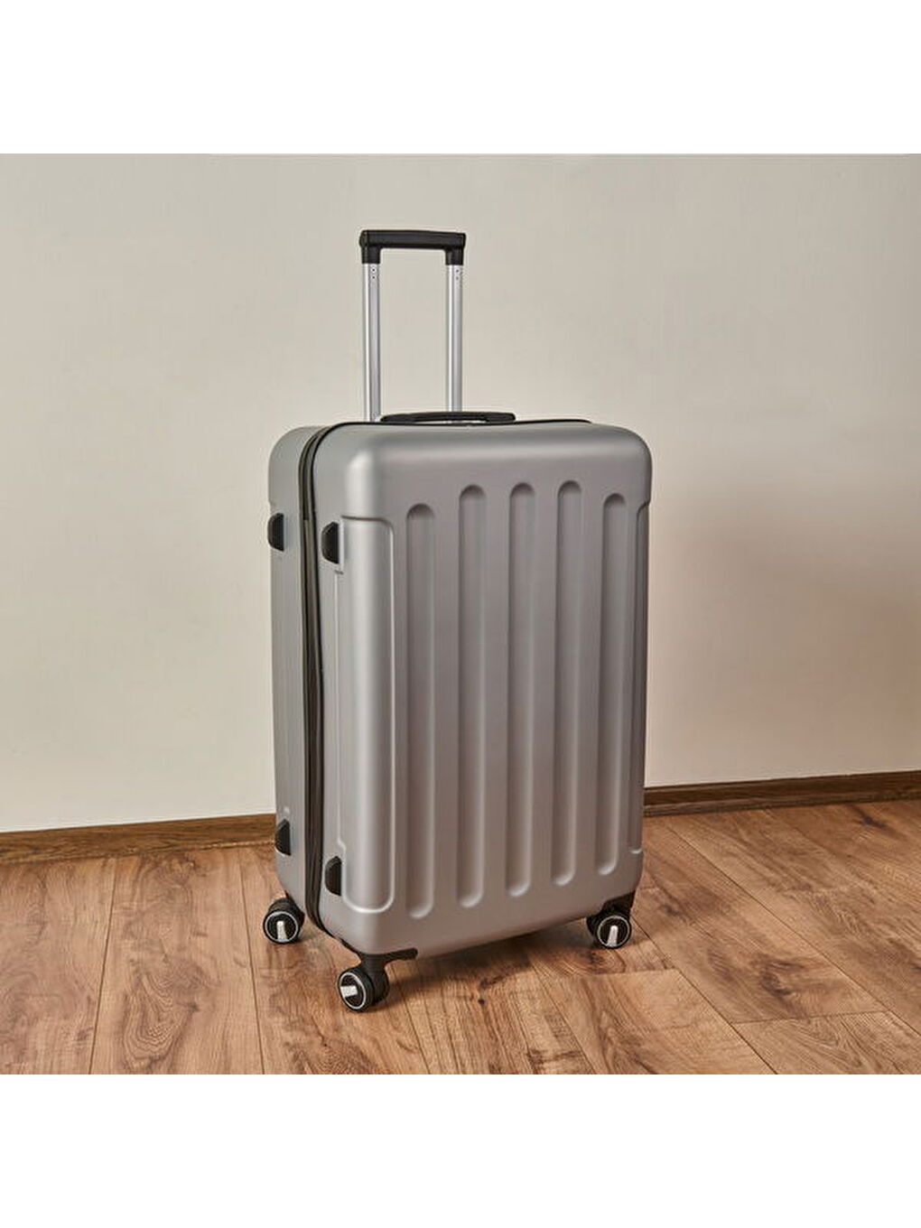 Gri Canal Air Büyük Boy ABS Valiz - Gümüş - 76x52x30 cm-3