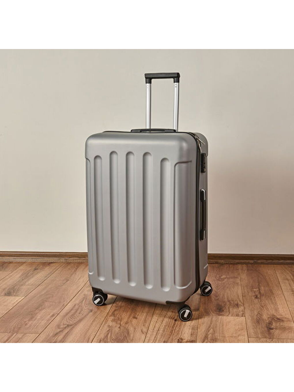 Gri Canal Air Büyük Boy ABS Valiz - Gümüş - 76x52x30 cm-4