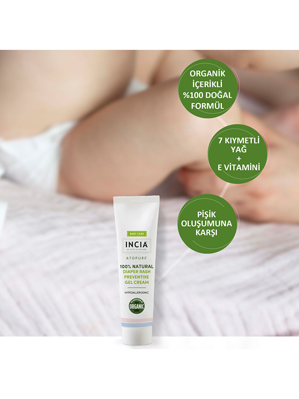 %100 Doğal Pişik Önleyici Jel Krem Organik Yalancı İğde Bakım Kremi Bitkisel 60 ml-3