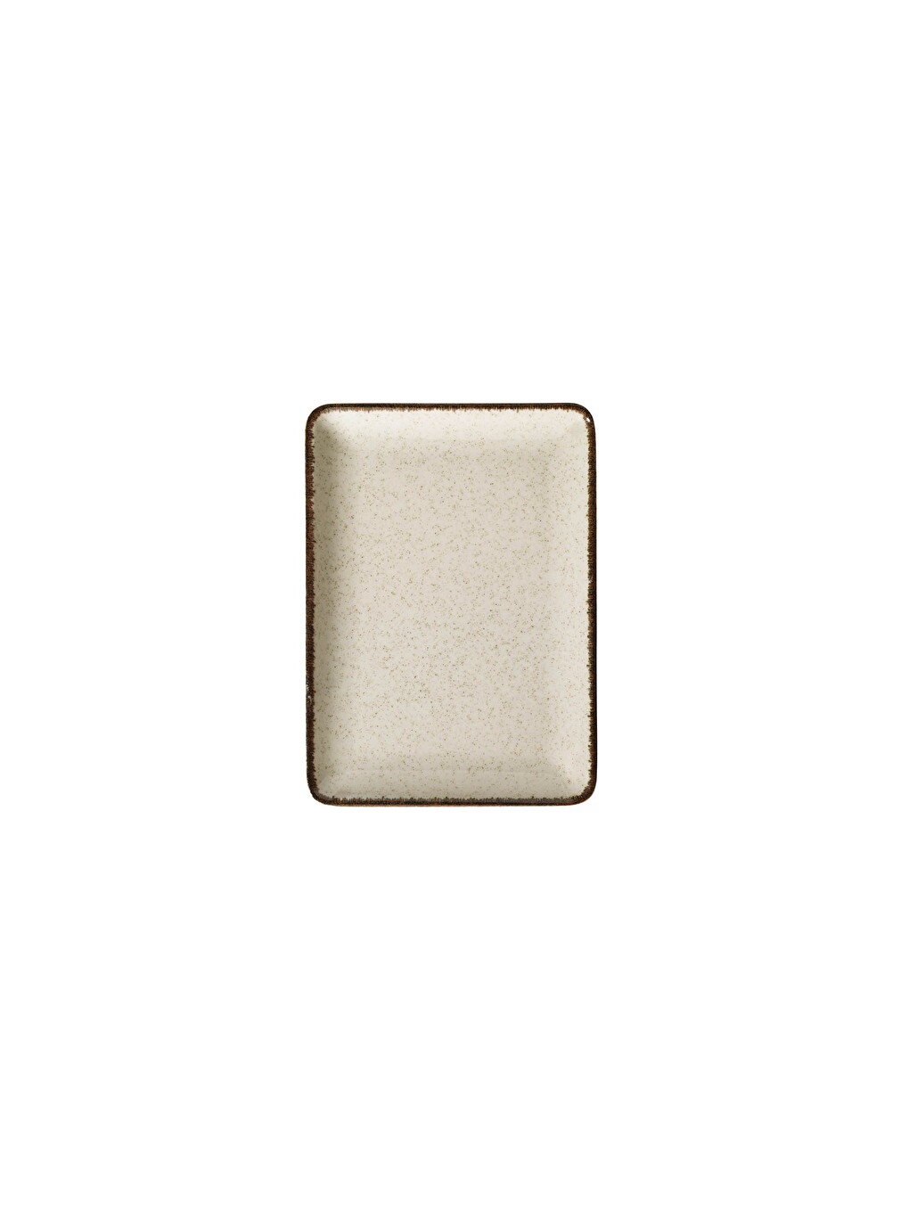 Beyaz Moderna Dikdörtgen Sunum Tabağı Tarçın 23x17cm Tekli-1