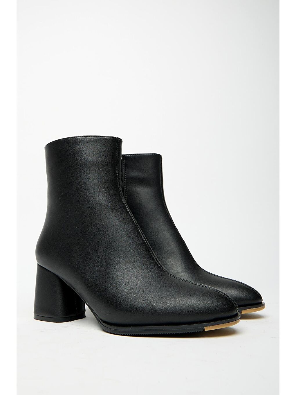 Kadın Siyah Topuklu Bot & Bootie – Fermuarlı Günlük Sezon Modeli-5