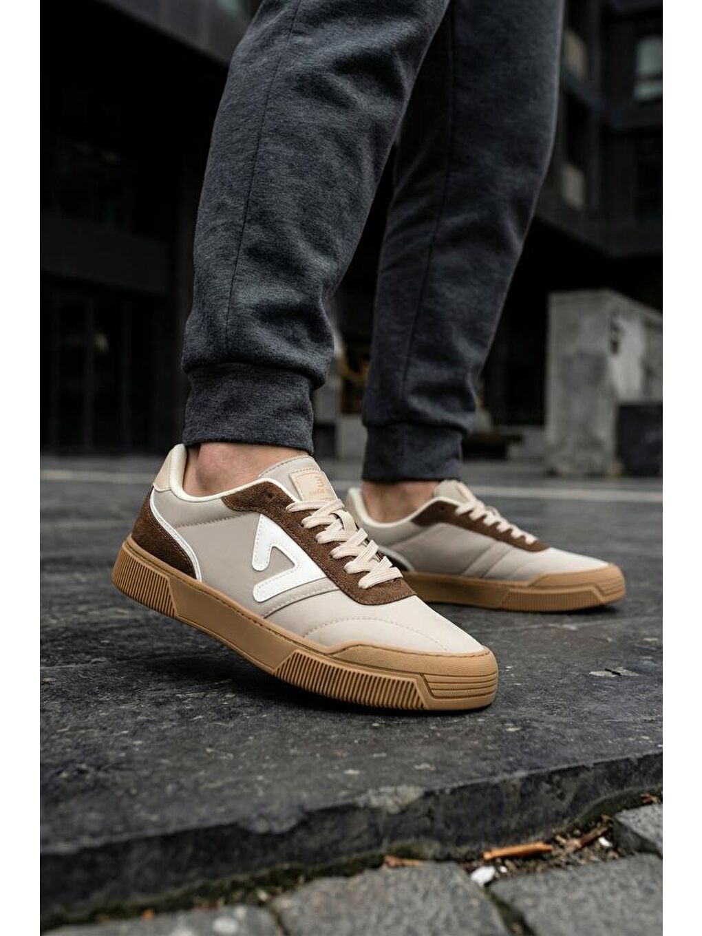 Bej DS Midas Sneaker Günlük Spor Ayakkkabı 2026 Erkek-1