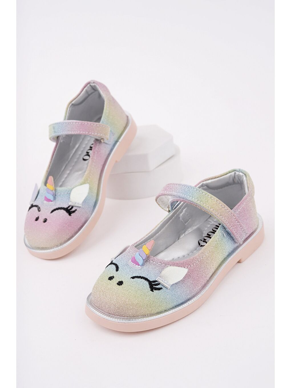 Lila PATY Cırtlı ve Simli Günlük Kız Çocuk Babet