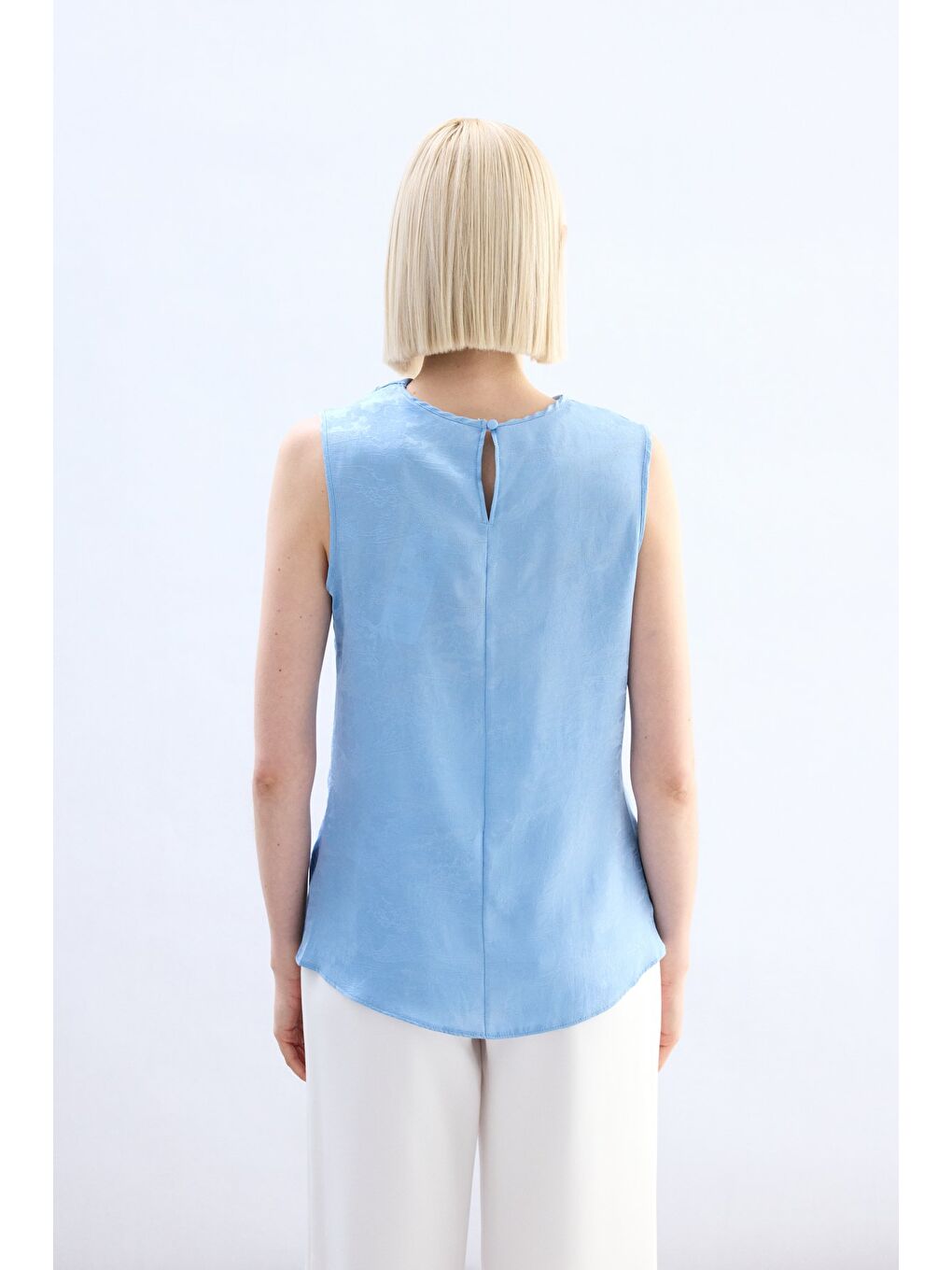 Degaje Yaka Bluz - Bebe Mavi-5