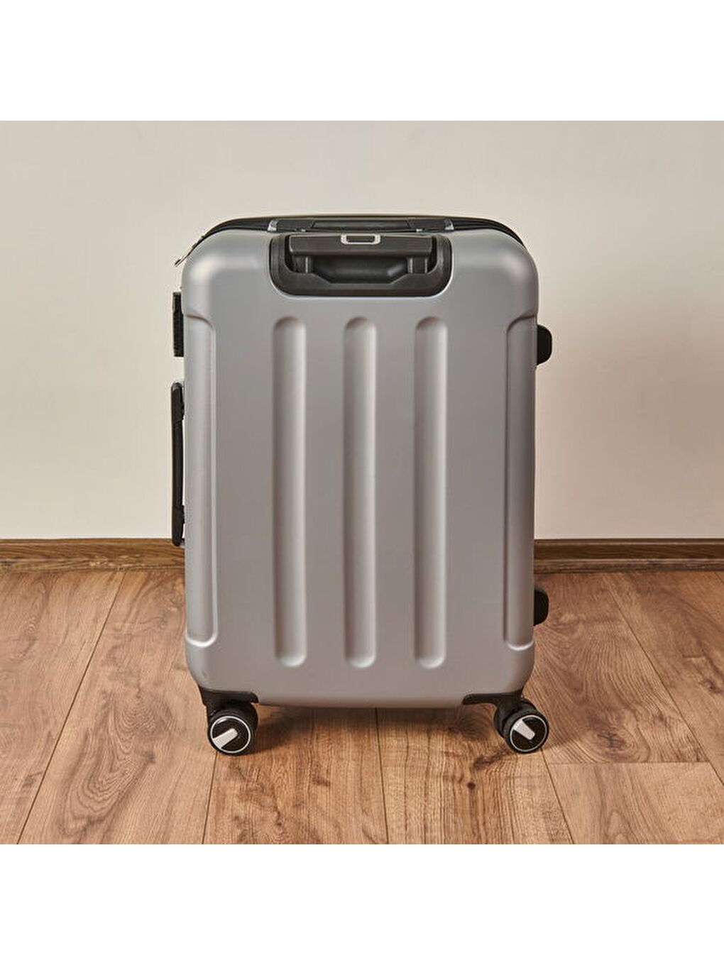 Gri Canal Air Orta Boy ABS Valiz - Gümüş - 66x45x26 cm-2